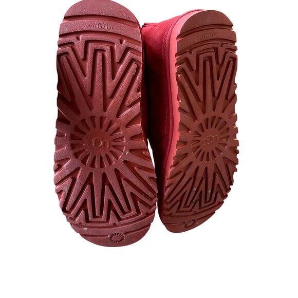 UGG Women's Cherry Red Neumel Chukka Suede Boots 8 - Picture 10 of 12